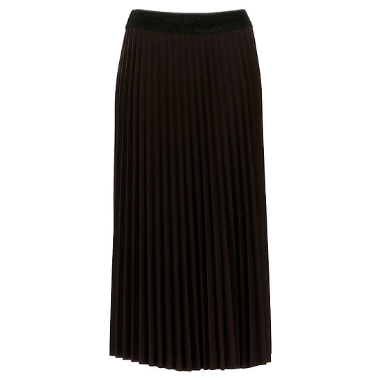Dames Plisse Rok Chocolate