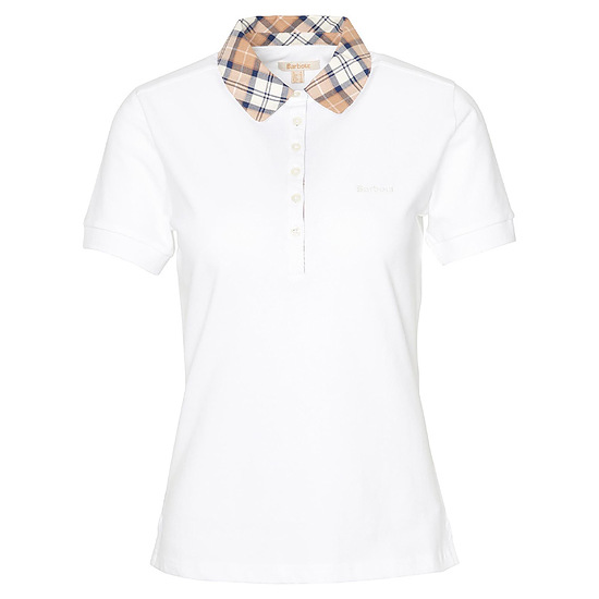 Dames Polo Malvern white/primrose 1