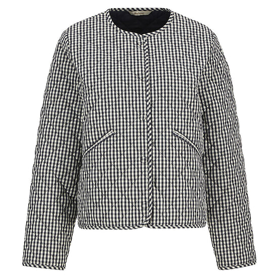 Afbeelding Dames Quilt Jasje Cashel Navy Gingham  1 van Barbour