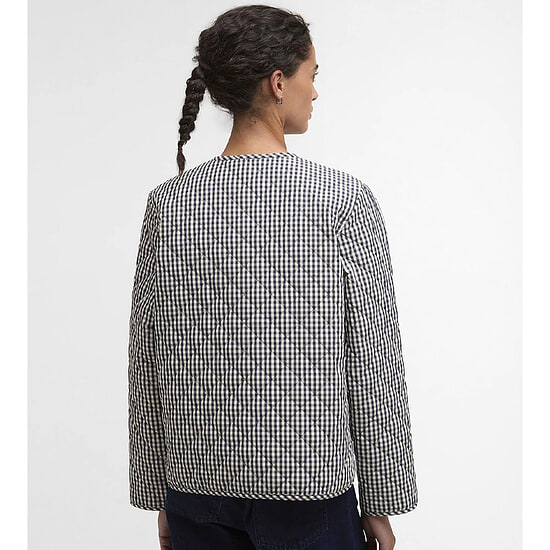 Afbeelding Dames Quilt Jasje Cashel Navy Gingham  3 van Barbour