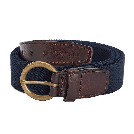 Dames Riem Leather Webbing Belt navy 1