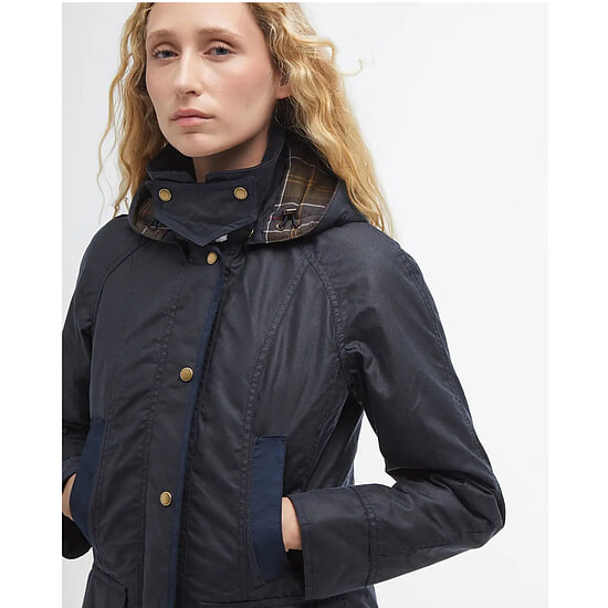 Afbeelding Dames waxjas Bower Navy 4