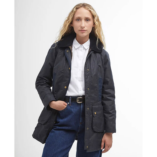 Afbeelding Dames waxjas Bower Navy 2