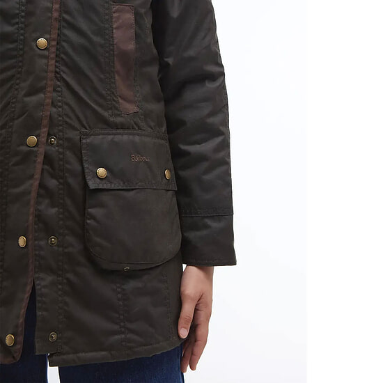 Afbeelding Dames waxjas Bower Olive 4