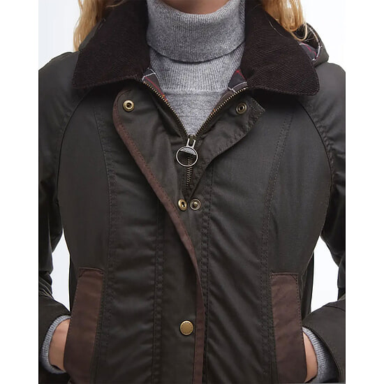 Afbeelding Dames waxjas Bower Olive 5