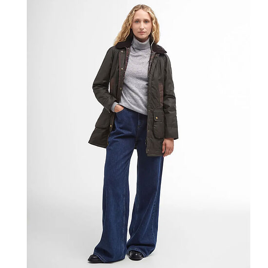 Afbeelding Dames waxjas Bower Olive 8