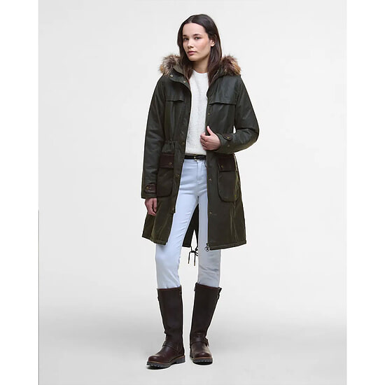 Dames Waxjas Durham City Parka Fern