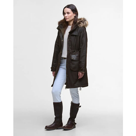 Afbeelding Dames Waxjas Durham City Parka Rustic 3