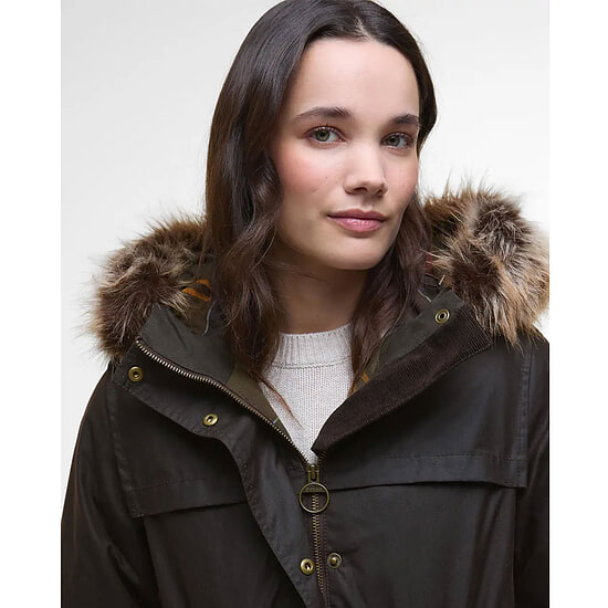 Afbeelding Dames Waxjas Durham City Parka Rustic 4