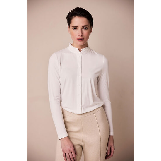 Damesblouse Ruffle Jersey Moon