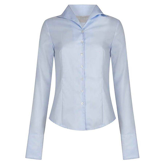 Damesblouse Tulip Herringbone blue 1