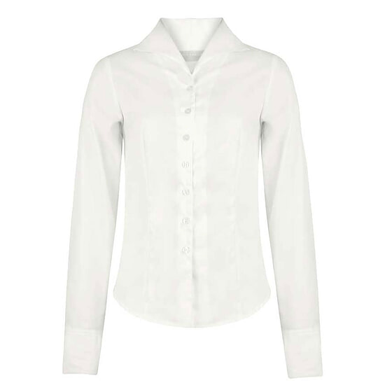 Afbeelding Damesblouse Tulip Herringbone Off-white 1 van Anna Lascata
