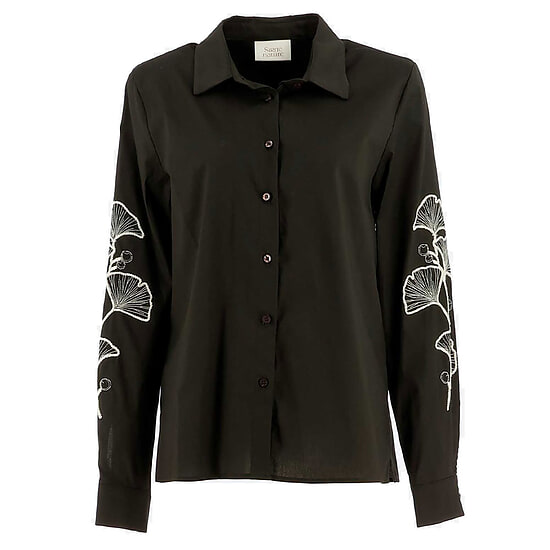 Damesblouse Vera met motief Marron Ecru