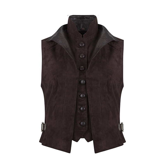 Damesgilet Double Waistcoat brown 1