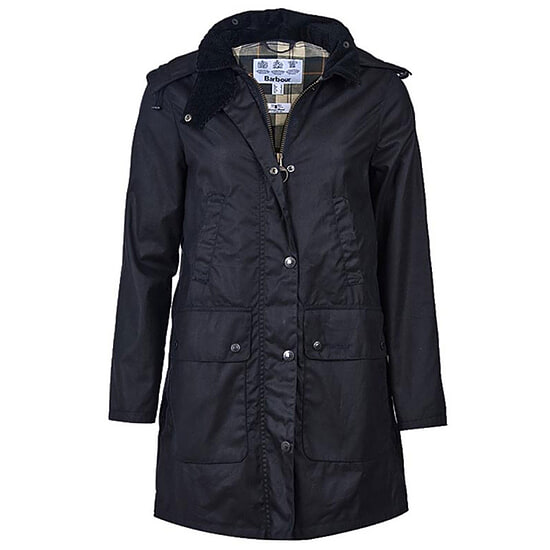 Damesjas Border wax jacket Navy
