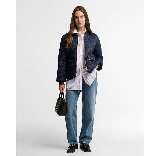 Damesjas Quilted Beadnell Navy/ Classic