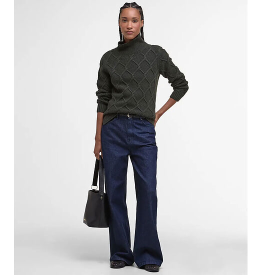 Afbeelding Damestrui Burne roll neck Olive 2