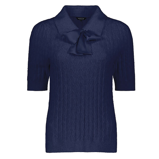 Damestrui Cable Polo collar Navy