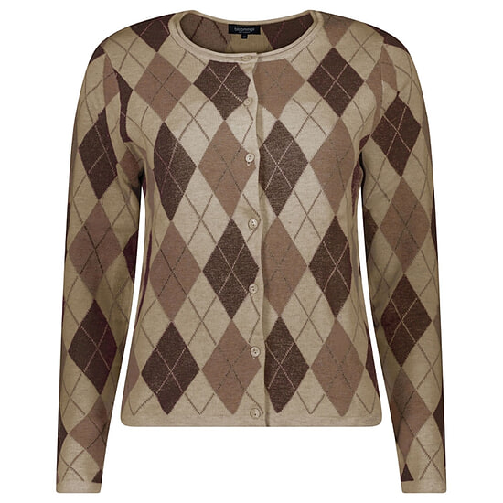 Damestrui Crew Neck Argyle Cornstalk mel