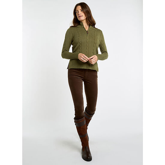 Damestrui half zip Burtonpoint Dusky Green