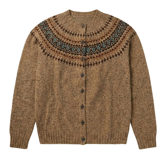 Damesvest Fairisle Yoke Knoydart