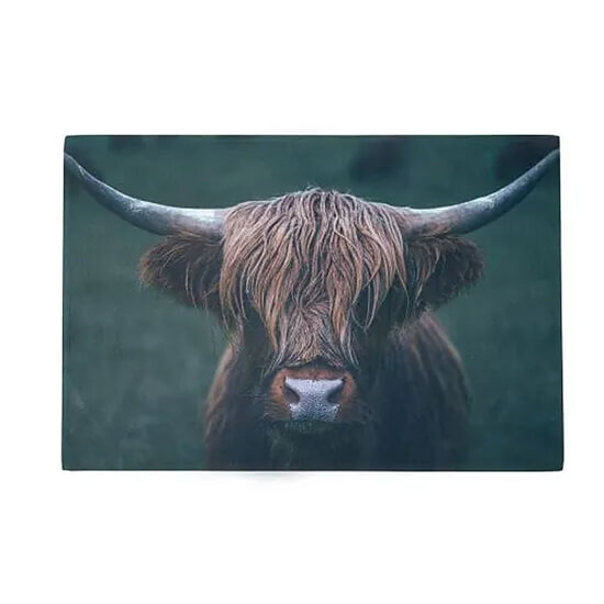 Deurmat Schotse Hooglander donker 75x50 1