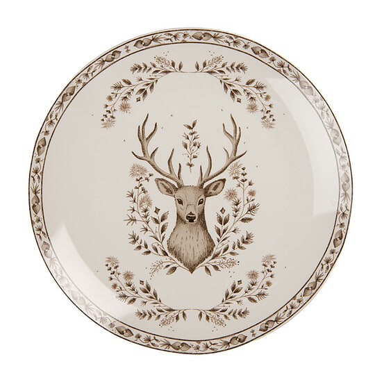 Dinerbord Beige Bruin Hert 26cm 1