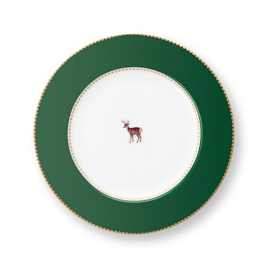 Dinerbord Love Birds Deer Dark Green 26.5 cm 1