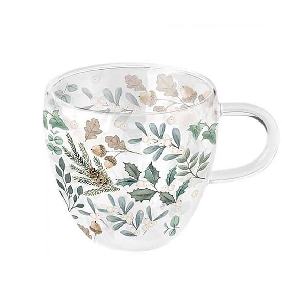 Dubbelwandig glas Leaves 0.2L 1