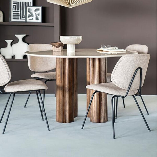 Eetkamerstoel Lynn beige fletcher 2