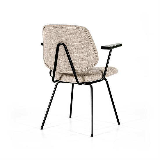 Eetkamerstoel Lynn beige fletcher met armleuining 2