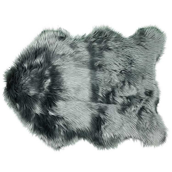 Floormat Fake fur Grey 1