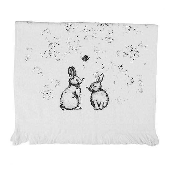 Gastendoekje Konijntjes zwart wit 1