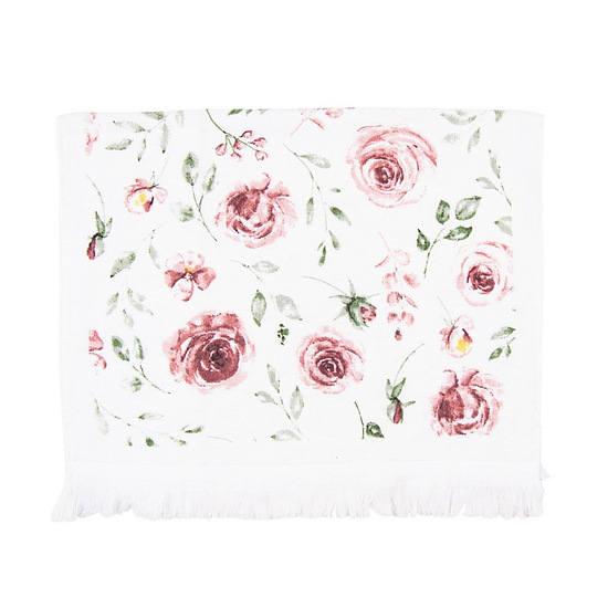 Gastendoekje Roze wit rozen 1