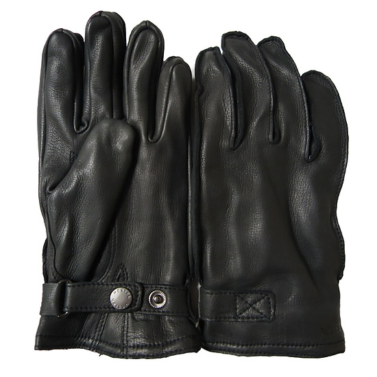 Handschoen deerskin wool terry black 1