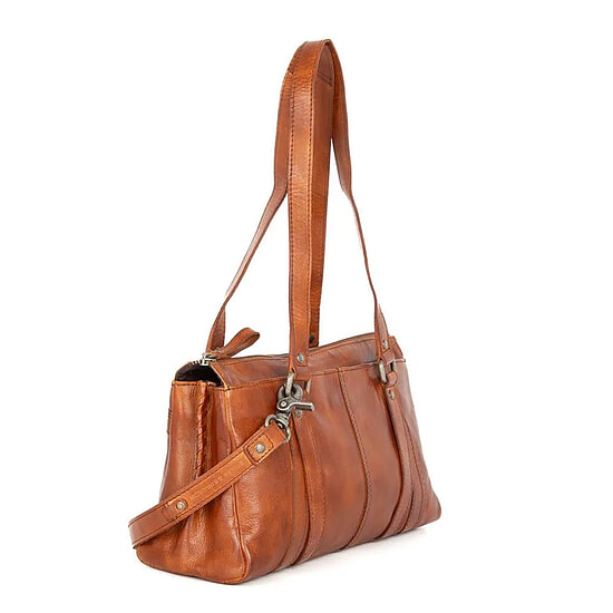Handtas leer Christabelle Brandy
