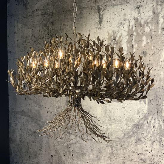 Hanglamp AIX blaadjes ovaal rustic  1