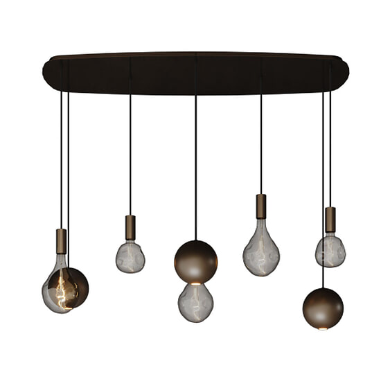 Hanglamp Gerace Deens ovaal Platinum 1