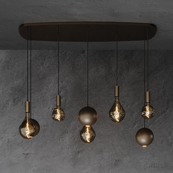 Hanglamp Gerace Deens ovaal Platinum