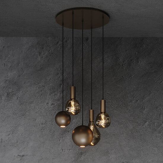 Hanglamp Gerace Deens Rond Platinum