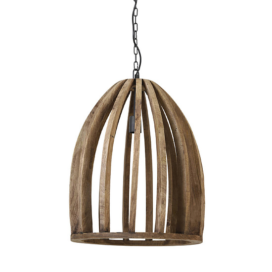 Hanglamp Haranka L hout donker bruin  1