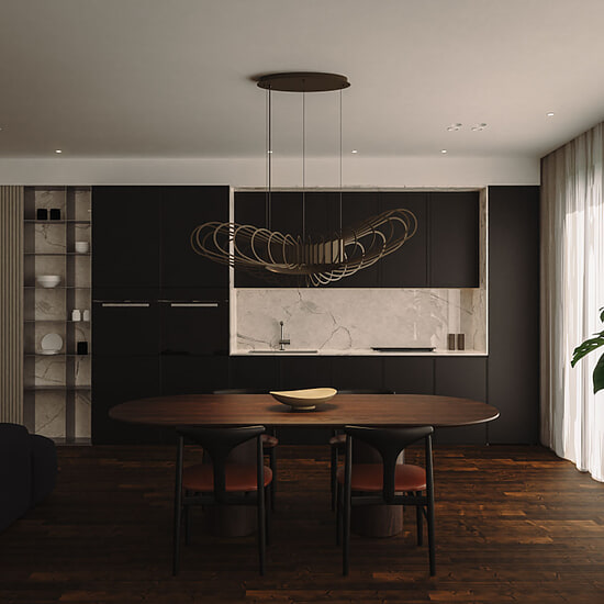 Hanglamp Martani Ovaal Platinum
