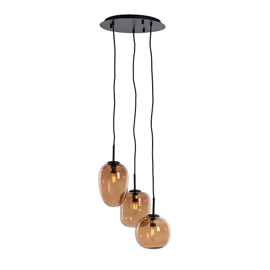 Hanglamp Mezza glas bruin 3L