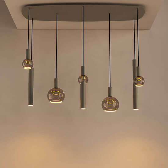 Hanglamp Riva deens ovaal quartz