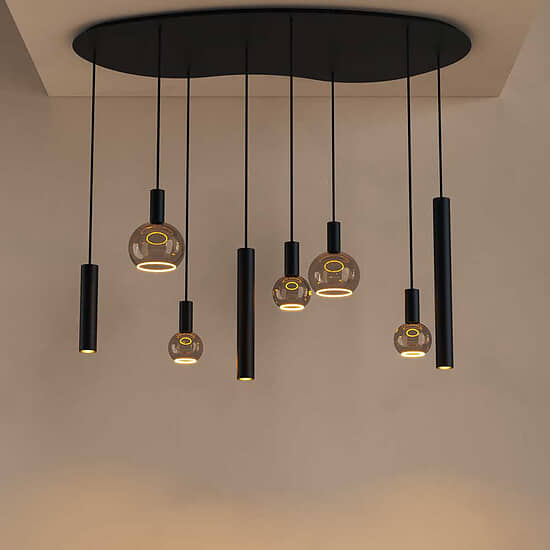 Hanglamp Riva organisch groot zwart