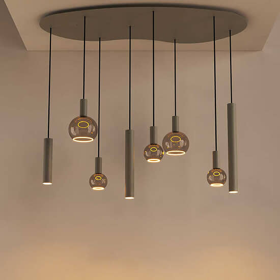 Hanglamp Riva organisch groot quartz