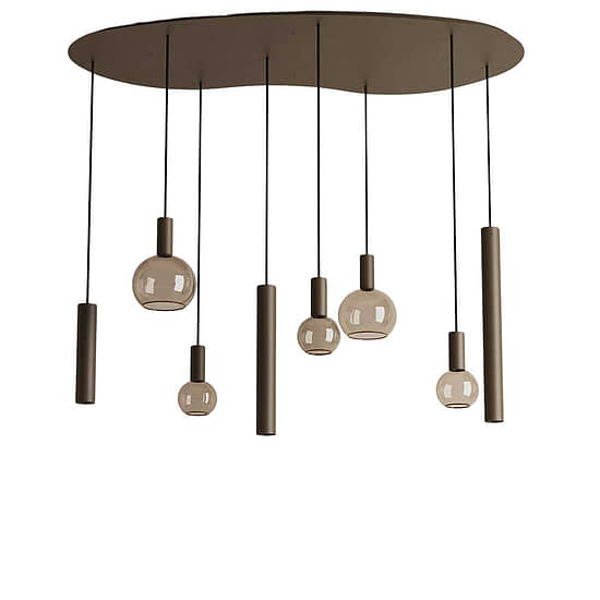 Hanglamp Riva organisch groot platinum 1