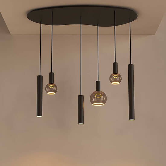 Hanglamp Riva organisch klein platinum