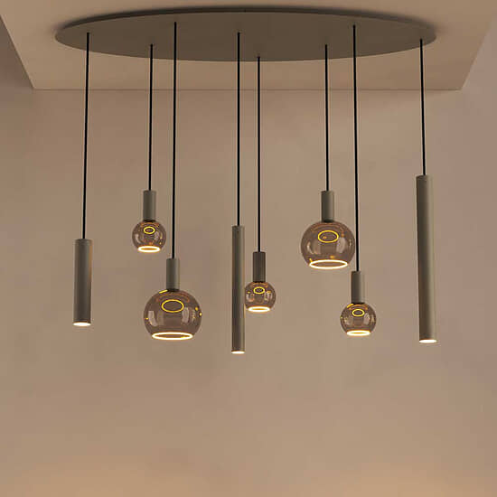 Hanglamp Riva ovaal quartz