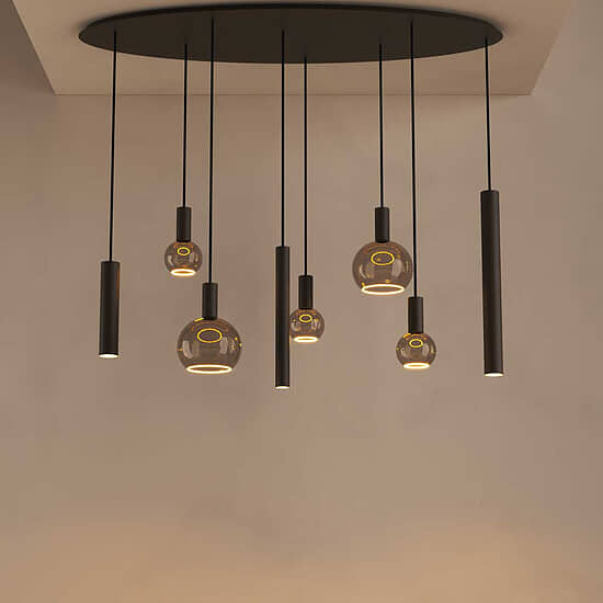 Hanglamp Riva ovaal platinum